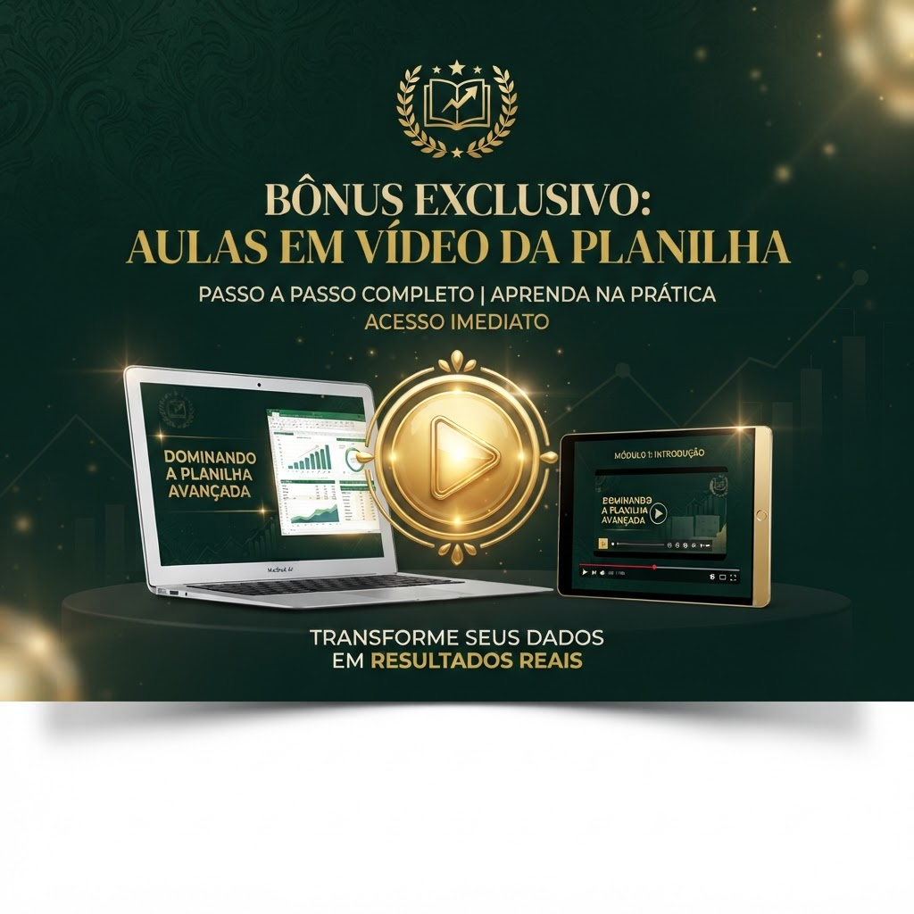 Aulas em Vídeo da Planilha